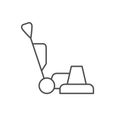 Floor scrubbing machine line icon