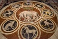 Masterpieces on the floor of the Siena Cathedral Royalty Free Stock Photo