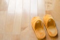 Floor and slippers Royalty Free Stock Photo
