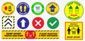 The Floor social distancing stickers or public health practices for covid-19 or health and safety protocols or new normal