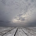 Floor and somber sky