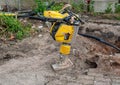 Floor squatter ram at a construction site