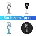 Floor stand sanitizer icon