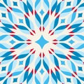 Floor tile - fantastic flower in blue and red