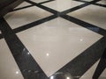 The floor tiles are a checkered pattern in black and white. Royalty Free Stock Photo