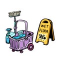 Floor washing tools