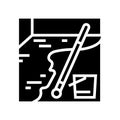 floor waterproofing glyph icon vector illustration