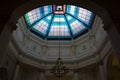 Top window in the building of Mora Museum in Szeged Royalty Free Stock Photo