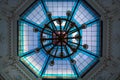 Top window in the building of Mora Museum in Szeged Royalty Free Stock Photo