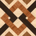 Geometric shape wooden floor and wall decore tile Royalty Free Stock Photo