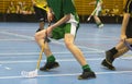 Floorball game Royalty Free Stock Photo