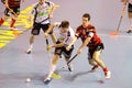 Floorball match - Stresovice - Ostrava Royalty Free Stock Photo