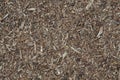 Flooring made of wood chips. Brown natural wooden background Royalty Free Stock Photo