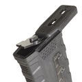 Polymer AR-15 magazine bottom part way off