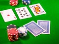 The flop in a poker game
