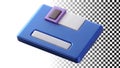 Floppy disk data storage for old computer systems and files png transparent image Generative AI