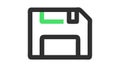 Floppy disk data storage save computer icon , vector design Generative AI Royalty Free Stock Photo