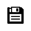 Floppy disk (diskette) icon. Symbol of conservation or information. Royalty Free Stock Photo