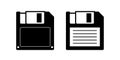 Floppy disk (diskette) icon. Symbol of conservation or information. Royalty Free Stock Photo