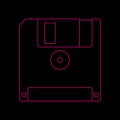Floppy disk (diskette) icon. Symbol of conservation or information. Royalty Free Stock Photo