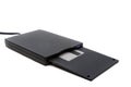 A 3.5` floppy disk and drive Royalty Free Stock Photo