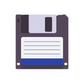 Floppy Disk Flat Illustration. Clean Icon Design Element on Isolated White Background Royalty Free Stock Photo
