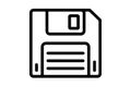 Floppy disk icon for data storage diskette computer Royalty Free Stock Photo