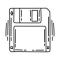 Floppy Disk Icon. Doodle Hand Drawn or Outline Icon Style Royalty Free Stock Photo