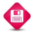 Floppy disk icon elegant pink diamond button Royalty Free Stock Photo