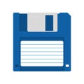 Floppy Disk icon in flat style isolated on white background. HD diskette old data media. Royalty Free Stock Photo