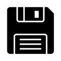 Floppy disk icon representing traditional data storage and sharing Royalty Free Stock Photo