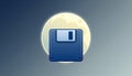 Floppy disk icon retro, vintage technology, data storage and nostalgia Generative AI Royalty Free Stock Photo