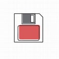 Floppy disk icon vector illustration