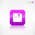 Floppy disk icon vector illustration. Royalty Free Stock Photo