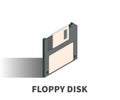 Floppy disk icon, vector symbol. Royalty Free Stock Photo