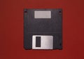 Floppy disk label small red bg Royalty Free Stock Photo