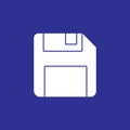 floppy disk memory for save button solid icon. storage diskette vector illustration