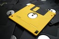 Floppy disk pile