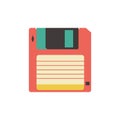 Floppy disk retro flat style Royalty Free Stock Photo