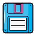 Floppy Disk Retro Pop Art Icon Royalty Free Stock Photo