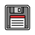 floppy disk saving loading data color icon vector illustration Royalty Free Stock Photo