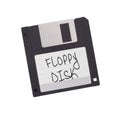 Floppy Disk - Tachnology from the past, isolated on white Royalty Free Stock Photo