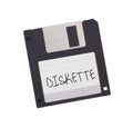 Floppy Disk - Tachnology from the past, isolated on white Royalty Free Stock Photo