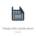 Floppy disk upside down icon vector. Trendy flat floppy disk upside down icon from hardware collection isolated on white