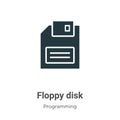 Floppy disk vector icon on white background. Flat vector floppy disk icon symbol sign from modern programming collection for