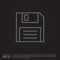 Floppy diskette icon Royalty Free Stock Photo