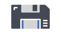 Floppy Diskette Icon, Retro Data Storage and Computing, vector design Generative AI Royalty Free Stock Photo