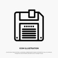 Floppy, Diskette, Save Vector Line Icon Royalty Free Stock Photo