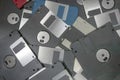 Floppy Disks magnetic computer data storage. Royalty Free Stock Photo