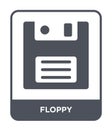 floppy icon in trendy design style. floppy icon isolated on white background. floppy vector icon simple and modern flat symbol for Royalty Free Stock Photo